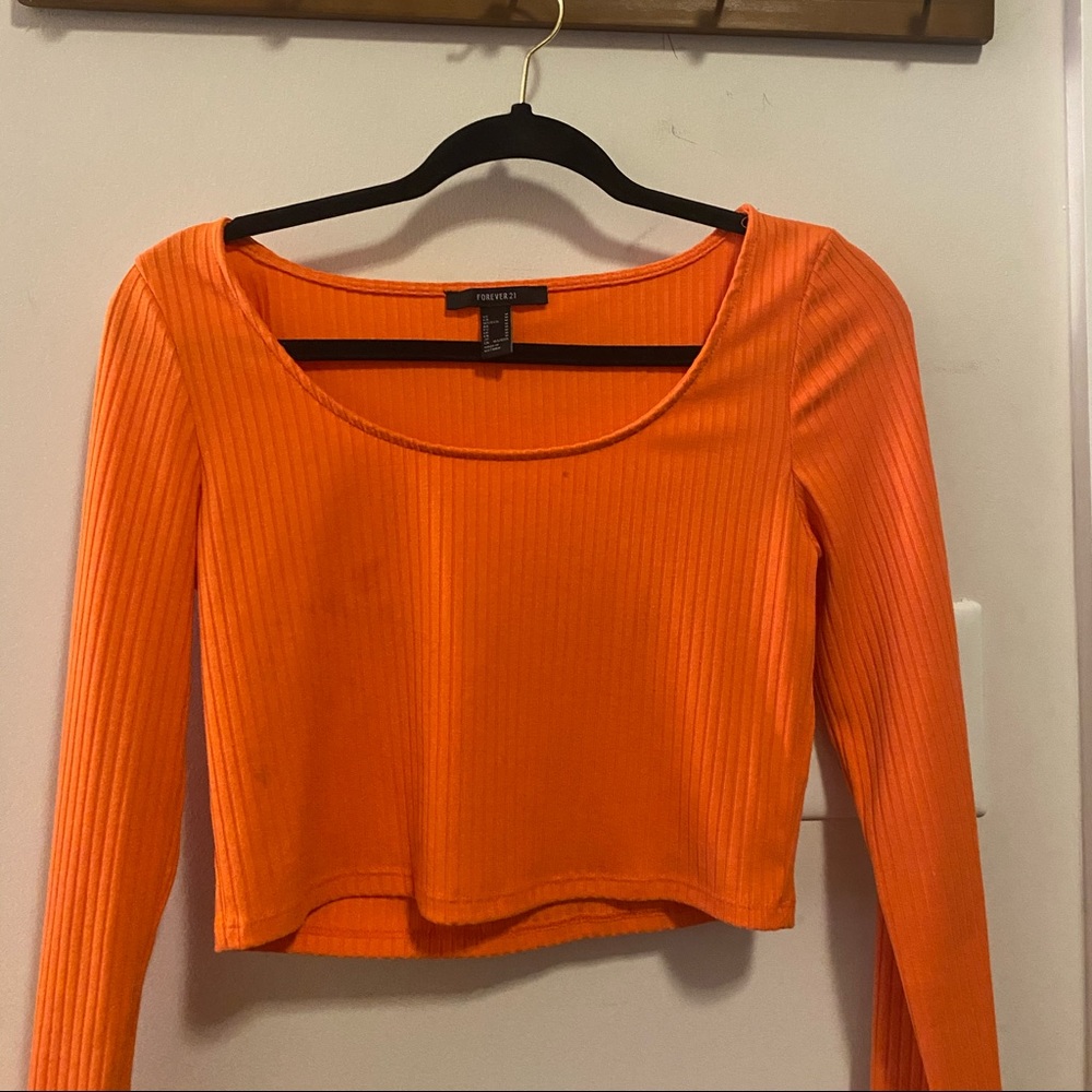 Bright Orange Crop Top